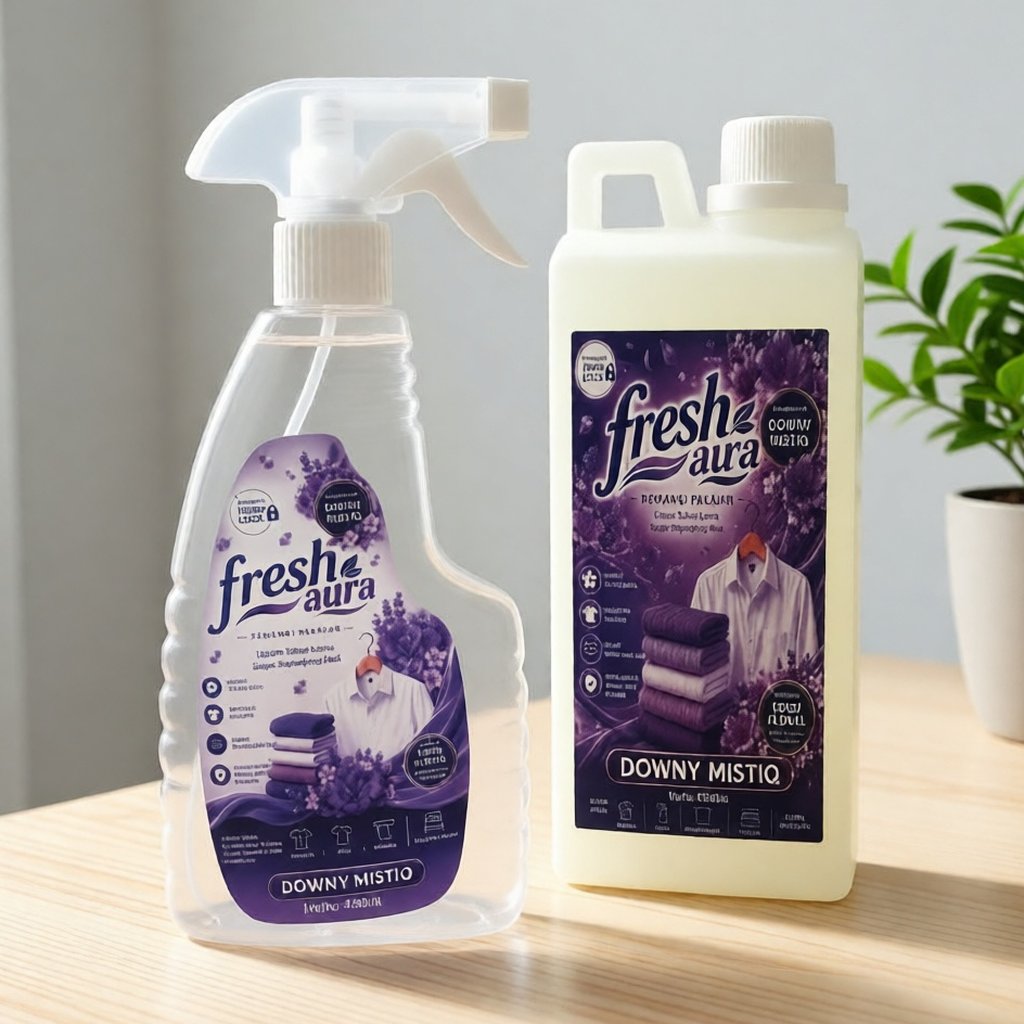 Fresh Aura Pewangi Pakaian Harum Downy Isi 1000ml FREE Botol Spray
