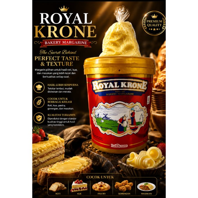 Royal Krone / Butter Substitute Royal Krone / Premium Margarine Royal Krone -  1 Kg
