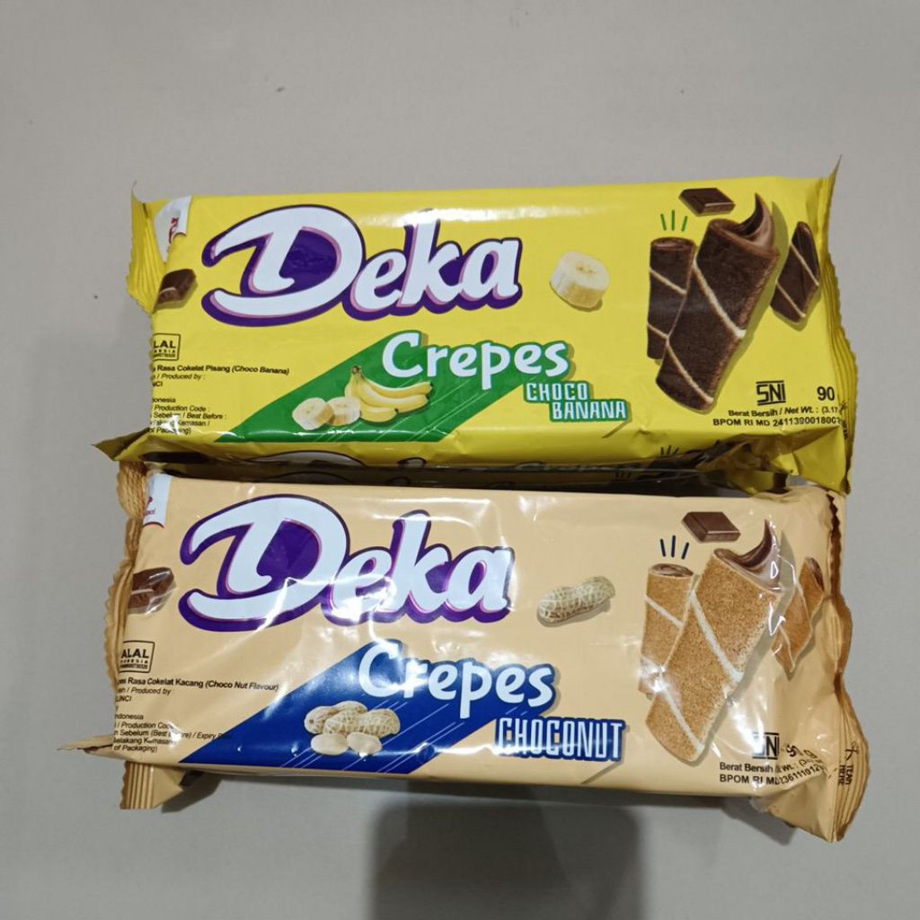 Deka Crepes 90gr Chocobanana Choconut Renyah Istimewa