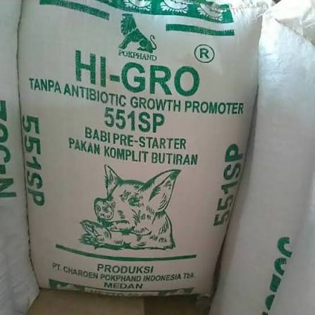 PAKAN BABI 551 1KG PELET PUR VOER BABI HI-GRO PAKAN ANAK BABI PAKAN BABI DEWASA PIG STARTER POKPHAND