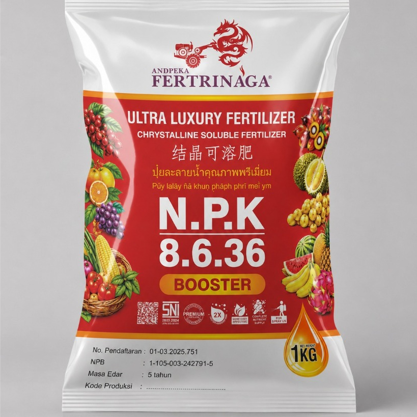 Subur Agro Rejeki -  NPK 8636 1 KG | PUPUK TANAMAN | PUPUK SAWIT | PUPUK Water Soluble | pupuk buah 