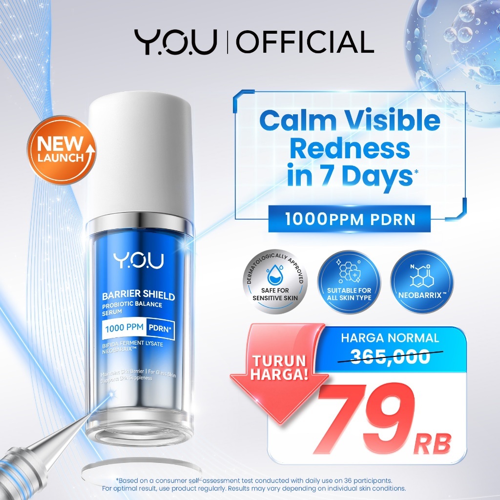 YOU BARRIER SHIELD Probiotic Balance Serum 20 ml | Barrier Serum PDRN Glass Skin | 1000pm PDRN