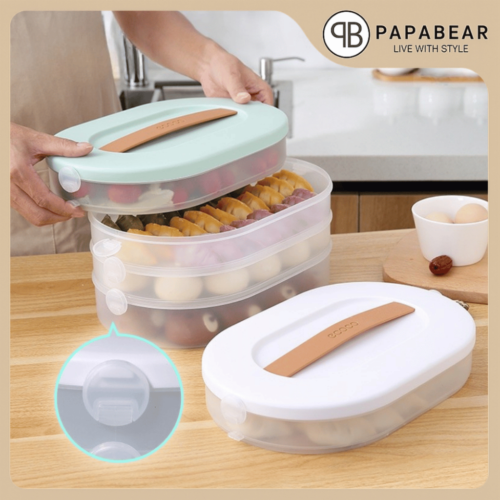 ECOCO Food storage box (three layer) - Tempat penyimpanan kotak makanan 3 tingkat voova angola calis