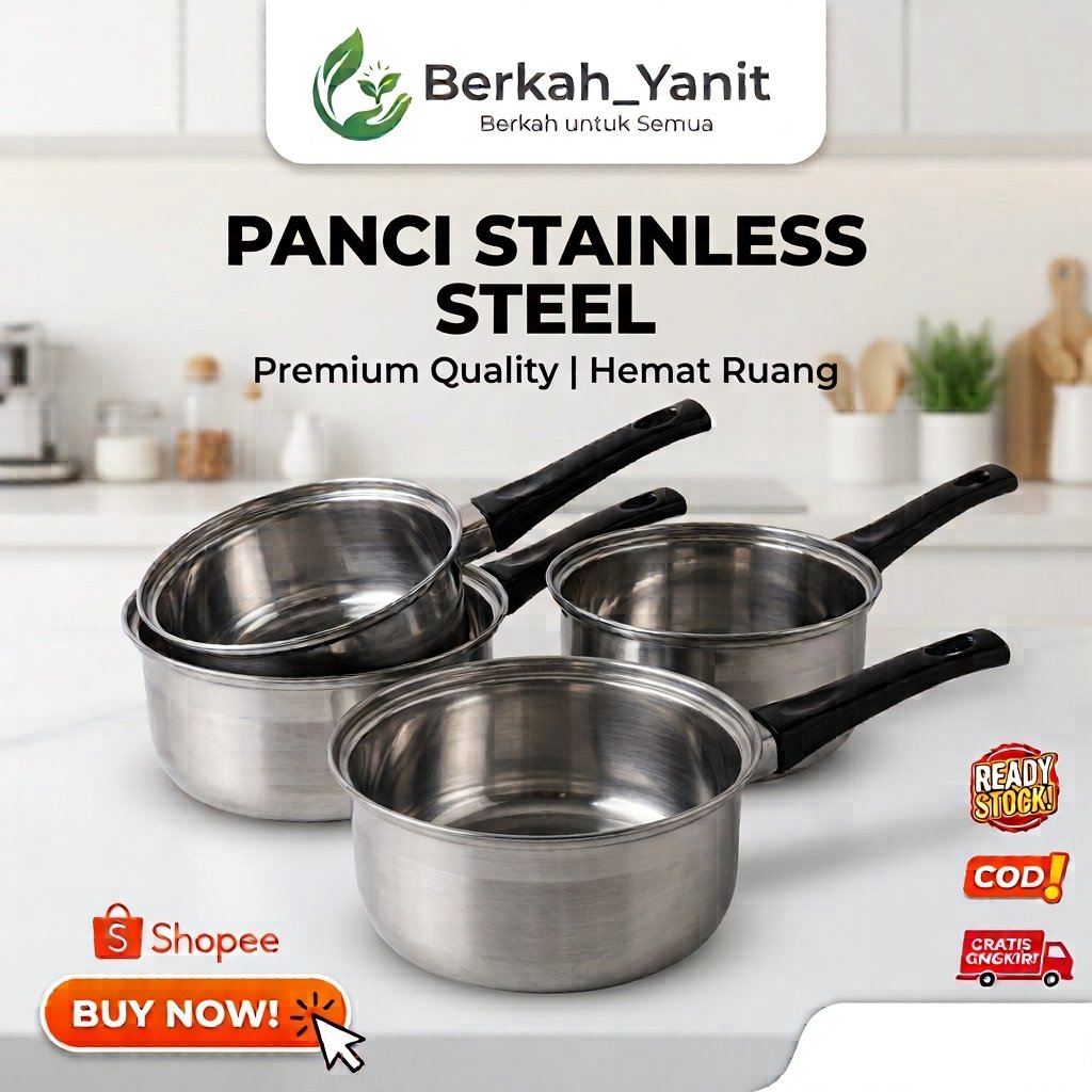 Panci Stainless Steel Panci Masak Serbaguna Anti Karat Tebal Peralatan Dapur