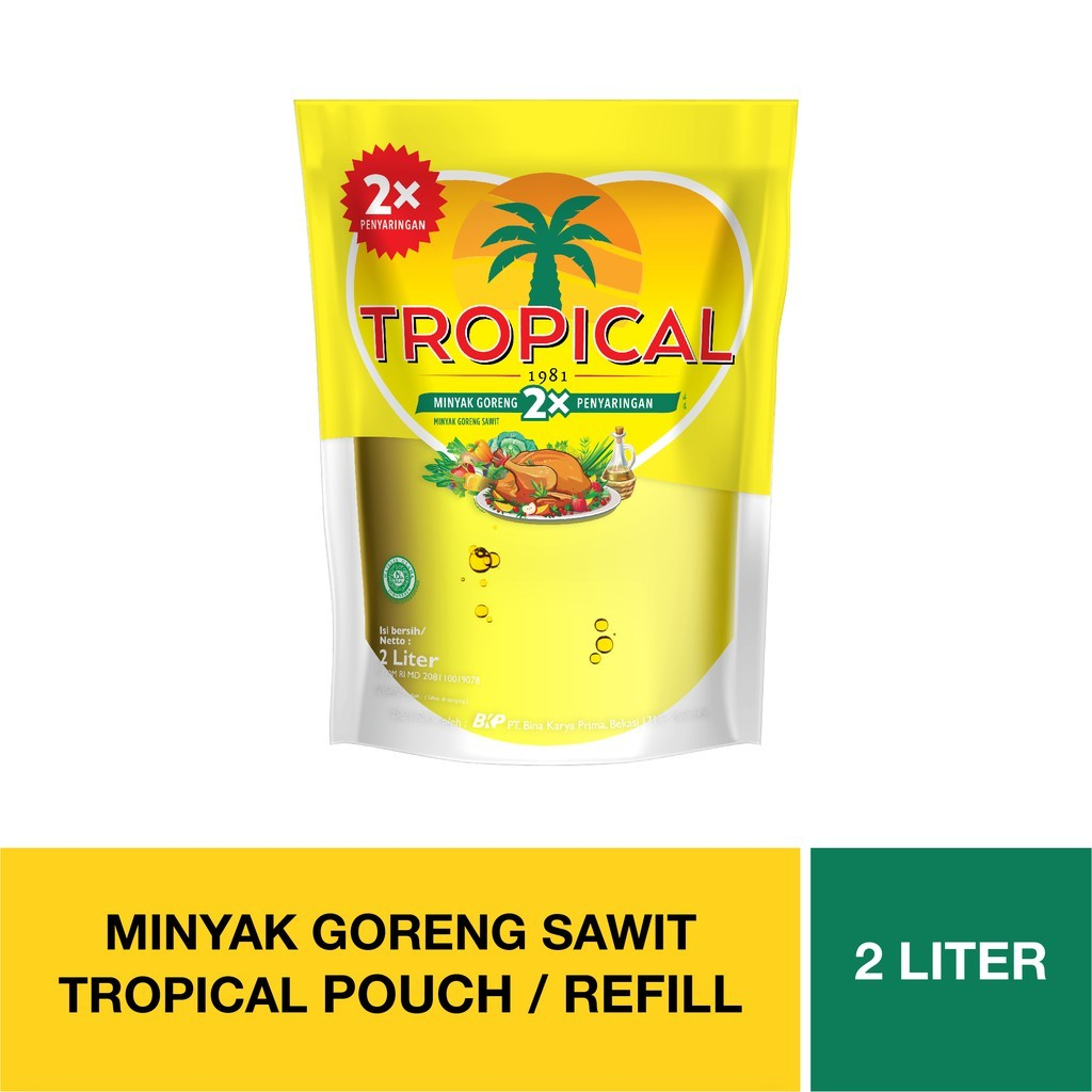 Tropical Minyak Goreng Premium 2000ml Pouch 2L