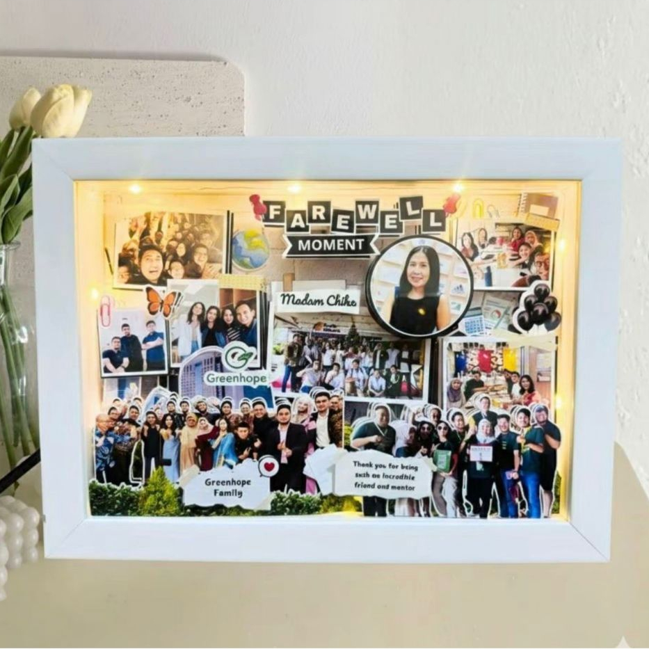 Bingkai 3D scrapframe custom farewell kantor resign rekan kerja