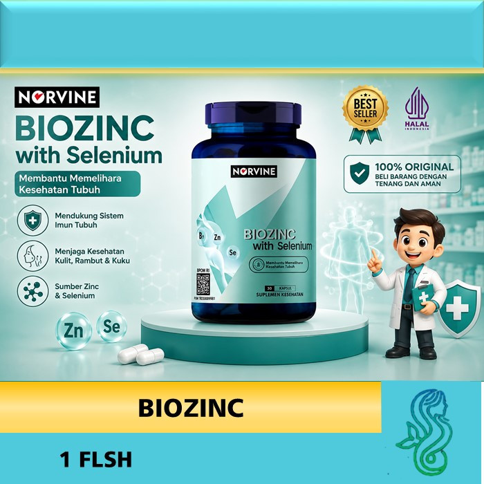 BIOZINC NORVINE (BIOTIN ZINC WITH SELENIUM) – HALAL ORIGINAL