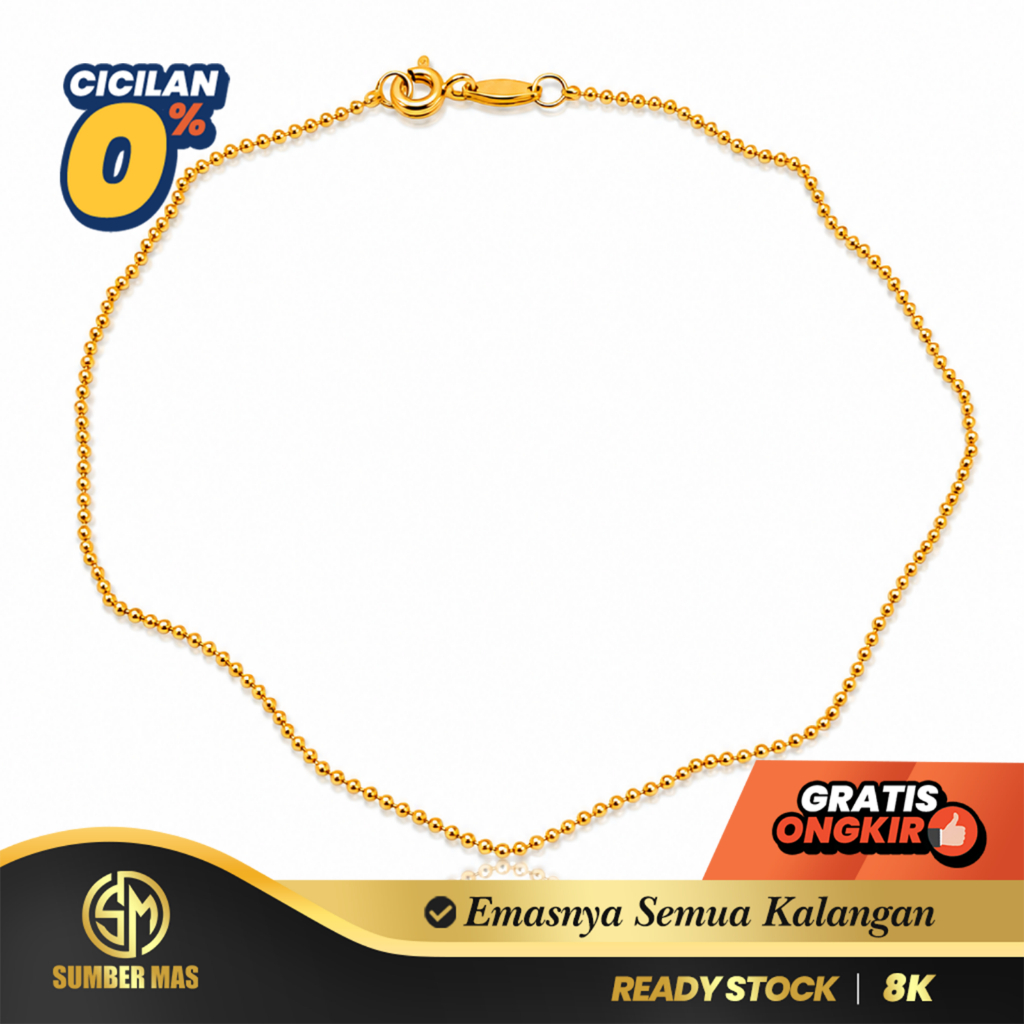 SUMBER MAS - Gelang Kaki Rante Emas Merica Fashion 8k