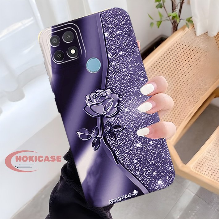 Case Hp For OPPO A15/OPPO A15S Motif Bunga Mawar Cantik Kekinian