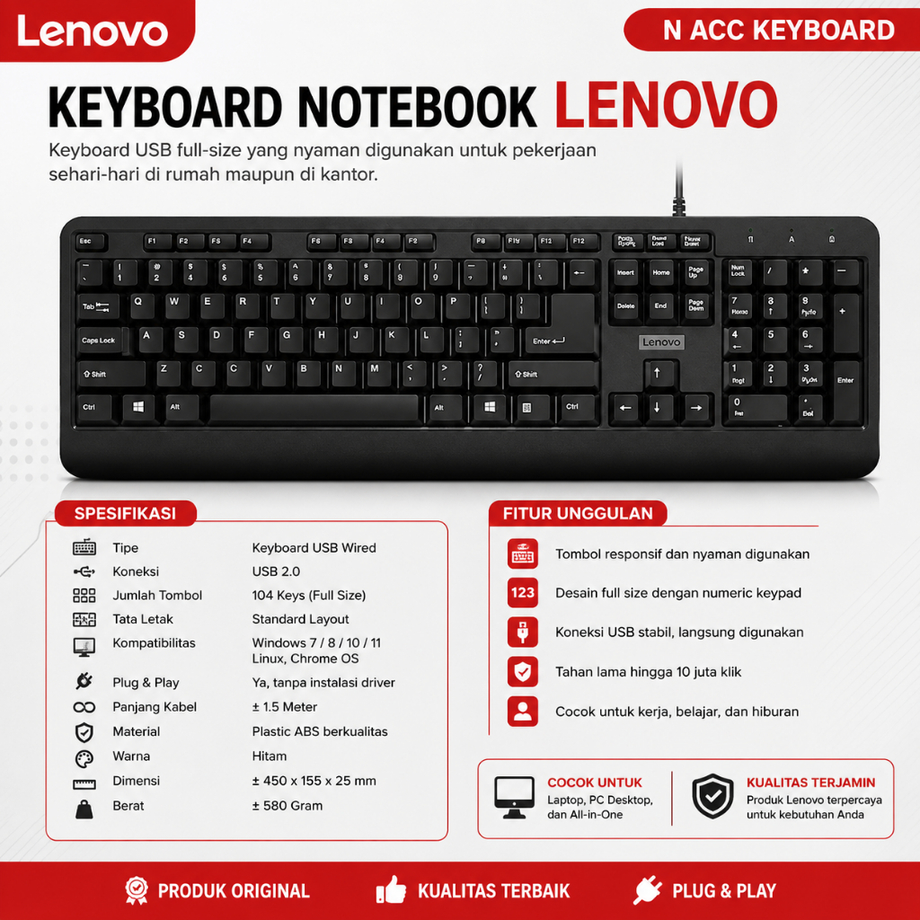 KEYBOARD NOTEBOOK LENOVO