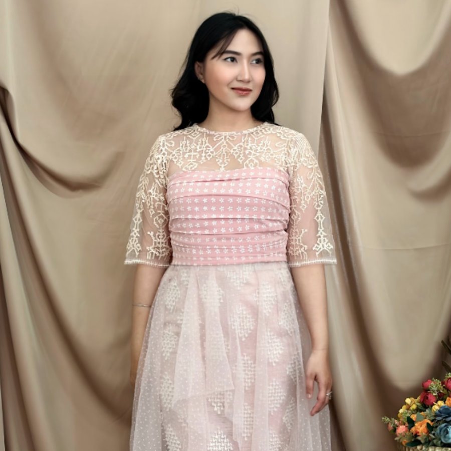 AGAFIA - PLEA SERIES - BLOUSE TUNIK/ ATASAN WANITA/ BLOUSE TUNIK - TILE BORDIR- TILE DOT