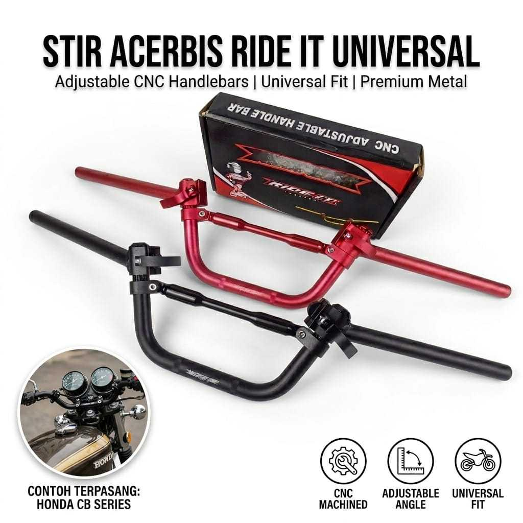 Stang Stir Acerbis Hitam RX KING cb gl mp tiger-stang acerbis RX KING