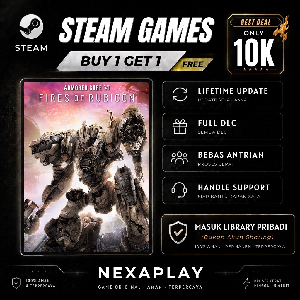 ARMORED CORE VI FIRES OF RUBICON - ORIGINAL STEAM - BELI 1 GRATIS 1 - FULL DLC - GARANSI SELAMANYA