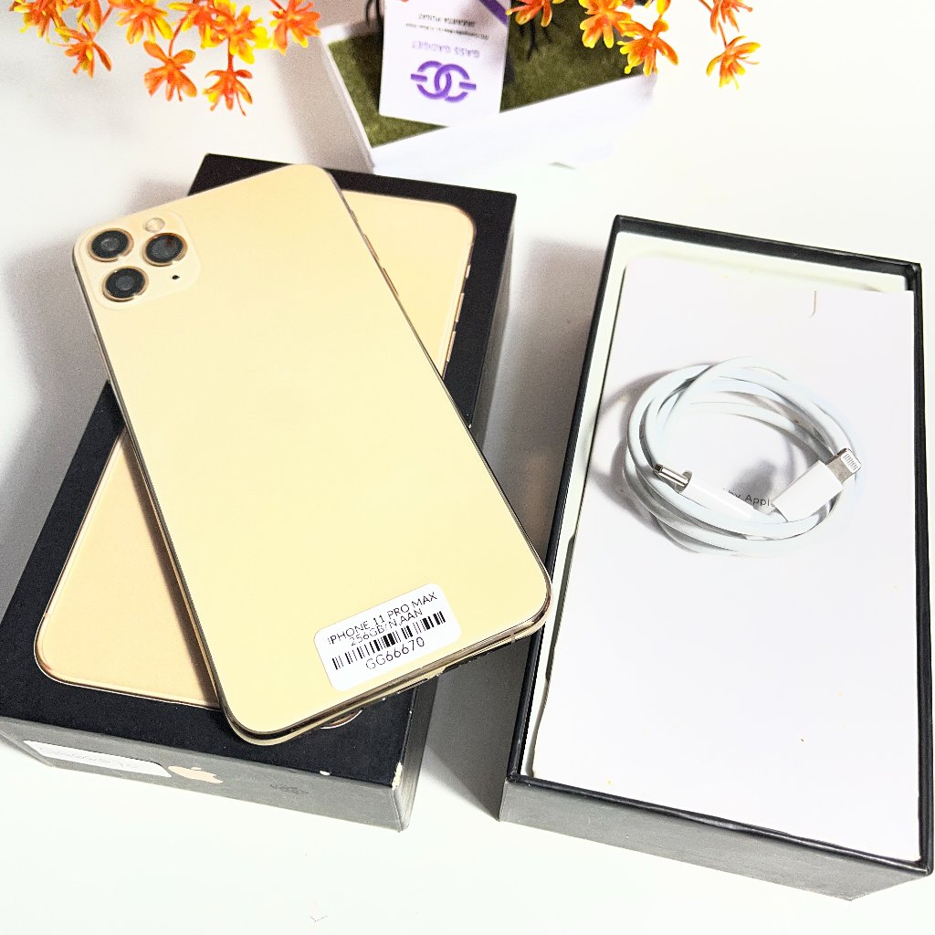 IPHONE 11 PRO MAX 256GB WARNA GOLD MULUS 256GB