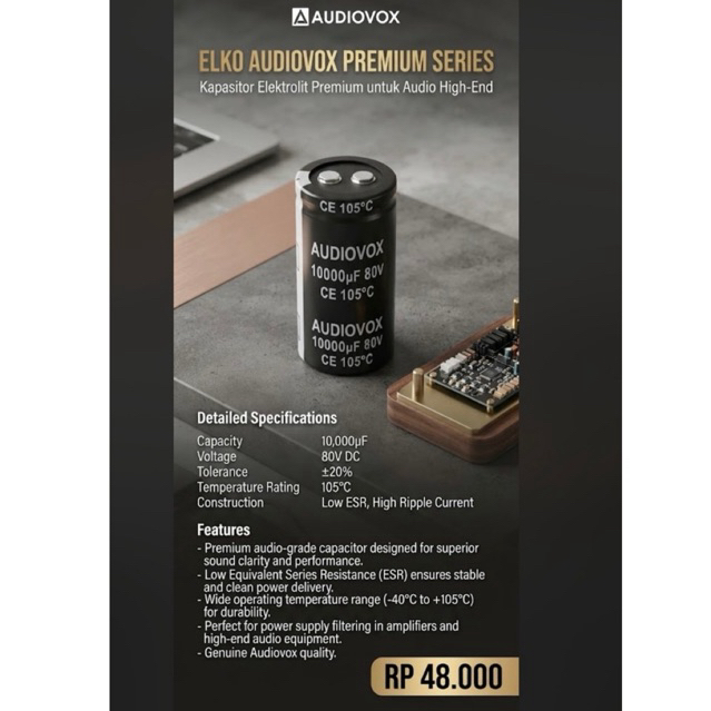Elko 10.000uf 80volt Audiovox