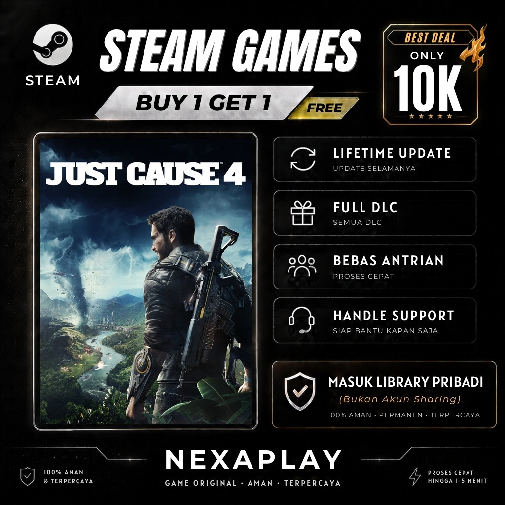 Just Cause 4 Reloaded - ORIGINAL STEAM - BELI 1 GRATIS 1 - FULL DLC - GARANSI SELAMANYA