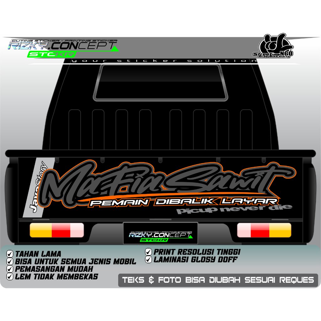 STIKER DECAL ( PRINTING ) PINTU BELAKANG L300 VARIASI KEREN MOBIL L300 L 153