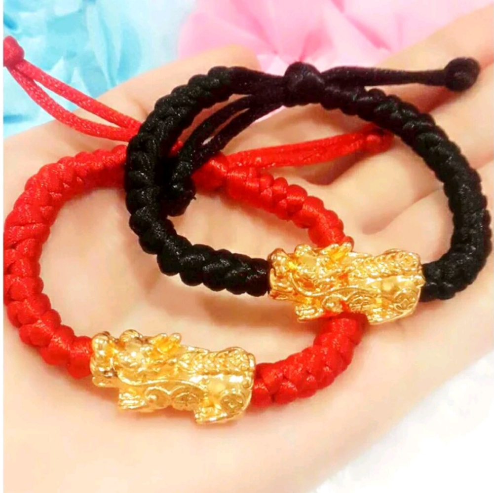 Gelang Tali Pixiu Naga Emas Gelang Keberuntungan