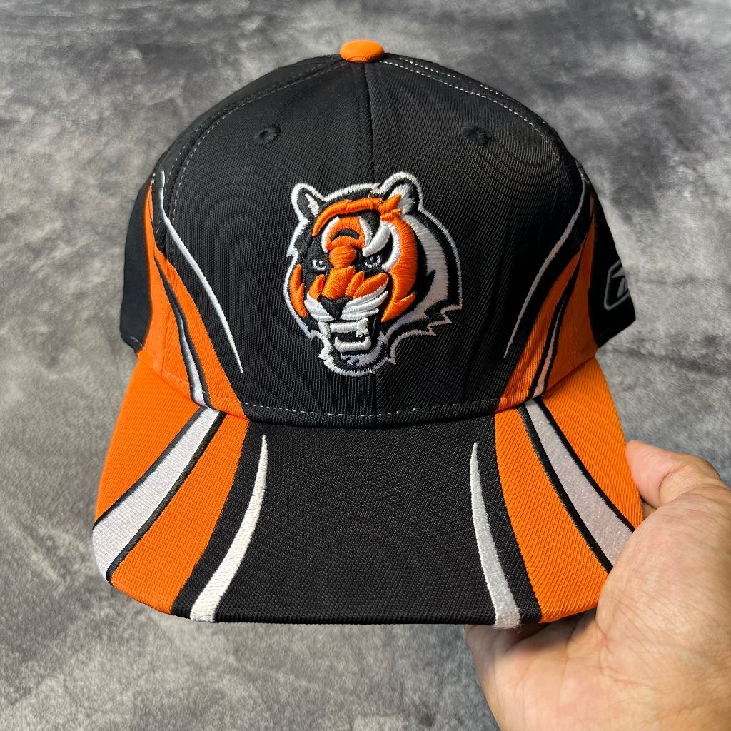 Topi Reebok NFL Cincinnati Bengal Hitam Original Baseball Basket Hockey Football Olahraga