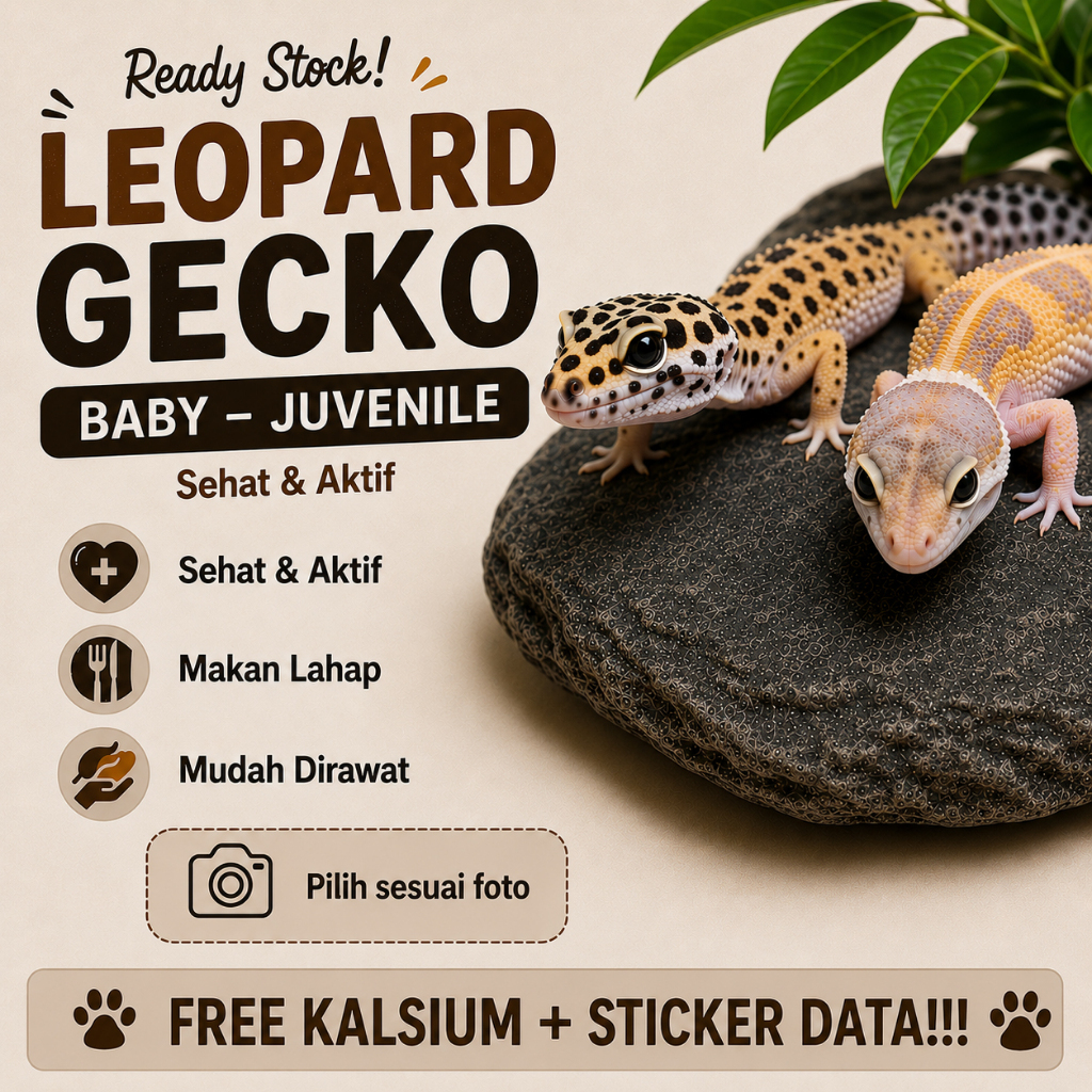 Mainan Leopard Gecko Baby/Juve Murah Asli - Pilih Sesuai Foto