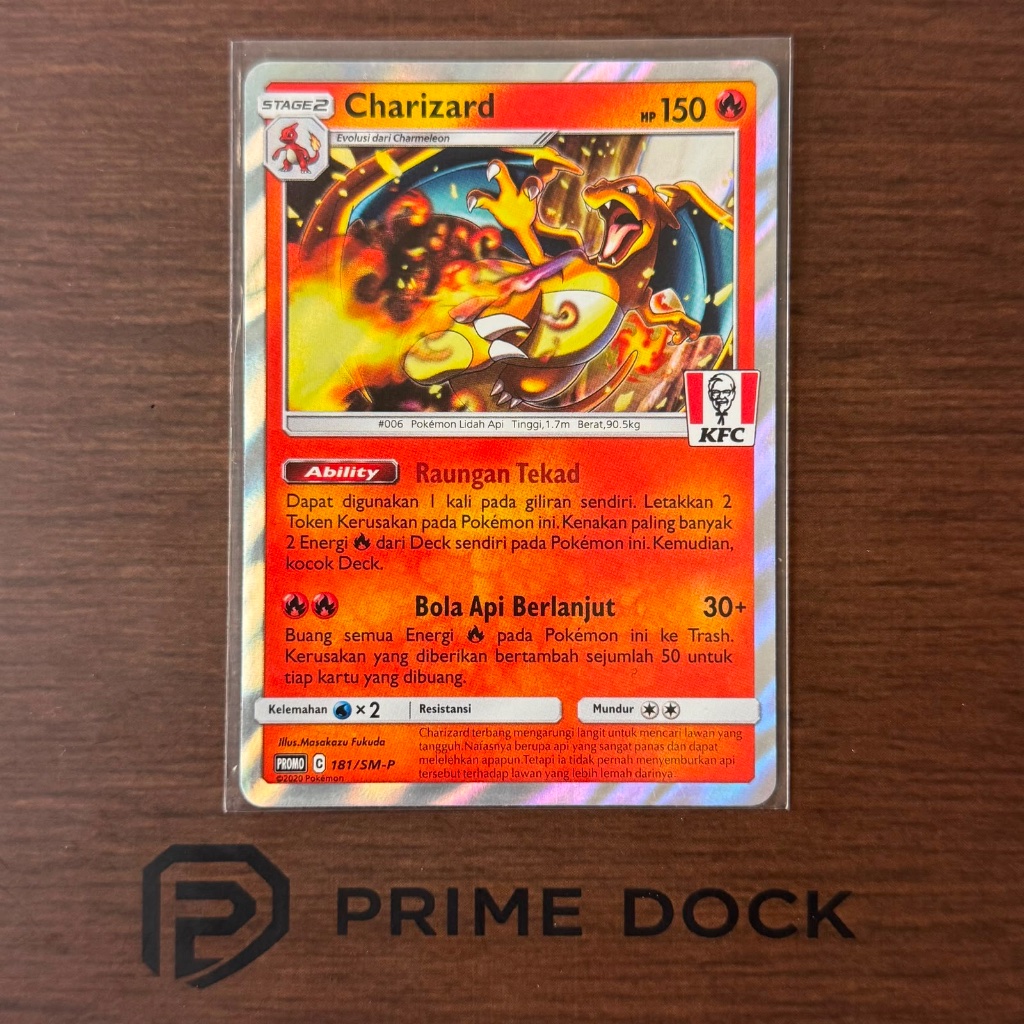 Charizard KFC Holo ID PROMO 181/SM-P Kartu Pokemon TCG Original Indonesia