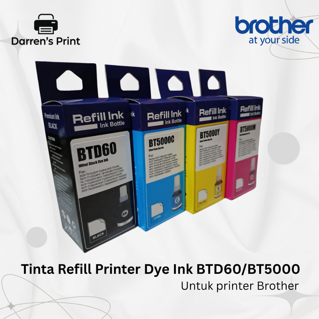Tinta Printer Brother BTD60 BT5000 Refill DCP T310 DCP T428W DCP T510W DCP T710W