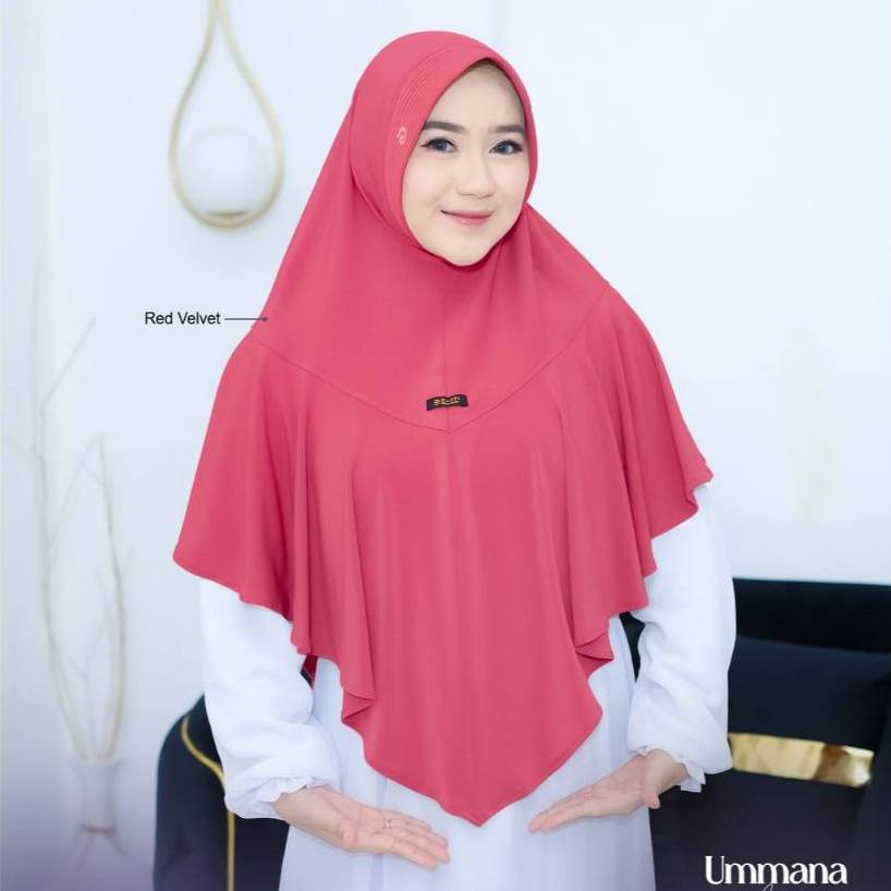 Daffi Hijab Ummana Series - Kerudung Instan Jumbo - Jilbab Syar'i Jersey Parfume Pad Antem