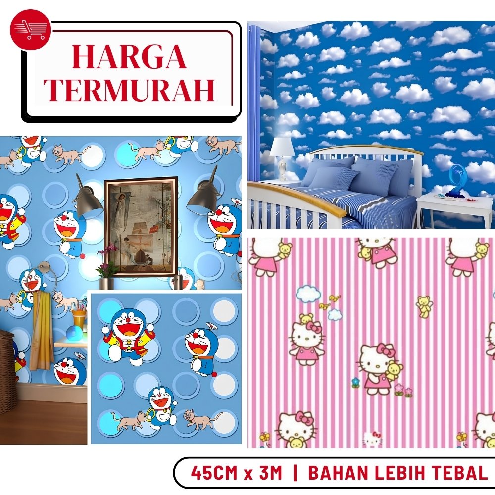 Wallpaper Dinding Doraemon Walpaper Dekorasi Dinding Doraemon Stiker Dinding Doraemon Karakter