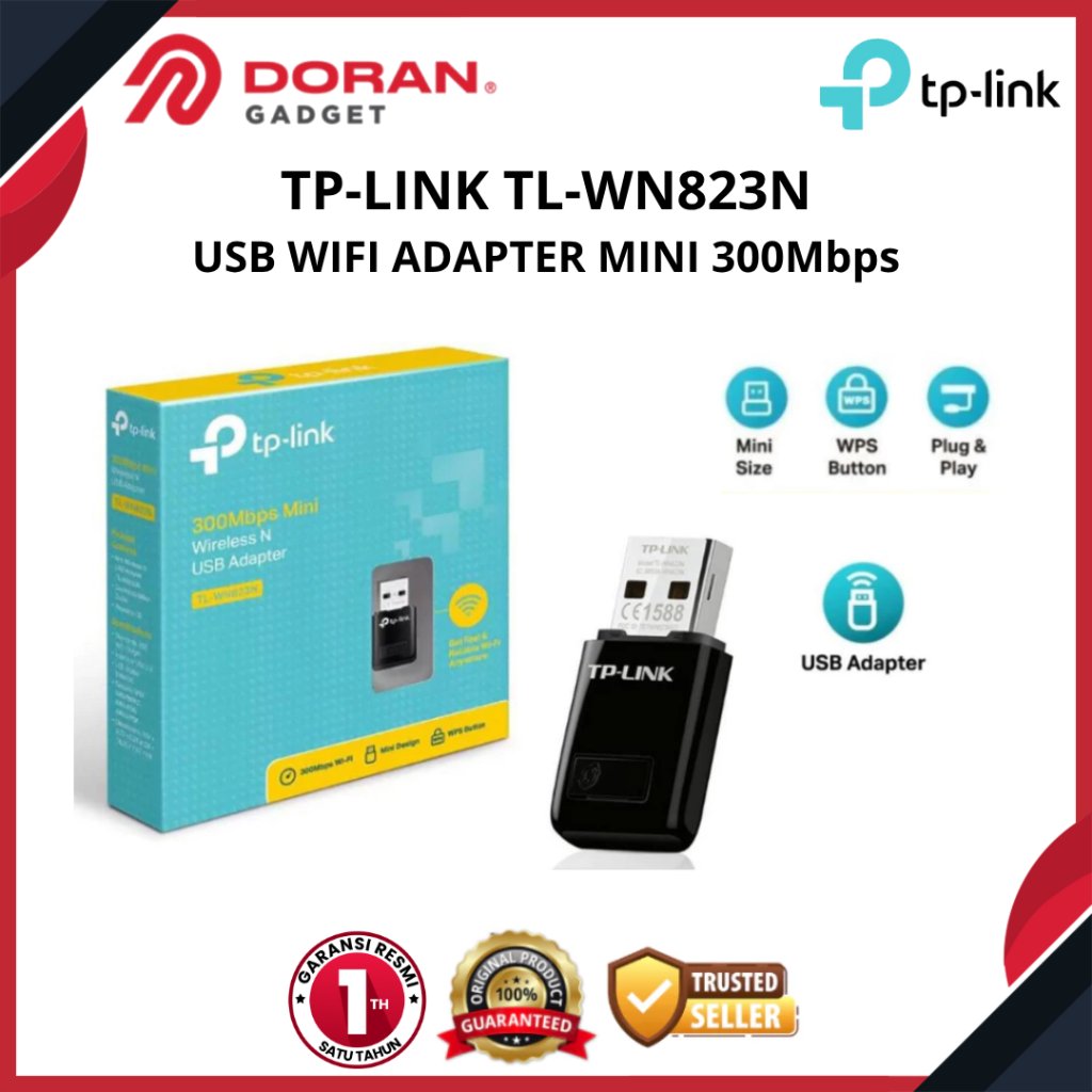 TP-LINK TL-WN823N USB Wifi Adapter Mini 300Mbps TP LINK TL WN 823 N - Garansi Resmi 1 Tahun