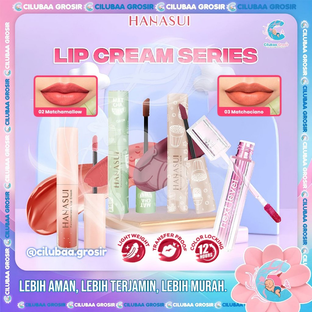 HANASUI Mattedorable Lip Cream Boba || Mattedorable Lip Cream || Matcha Hanasui Edition || Next Leve