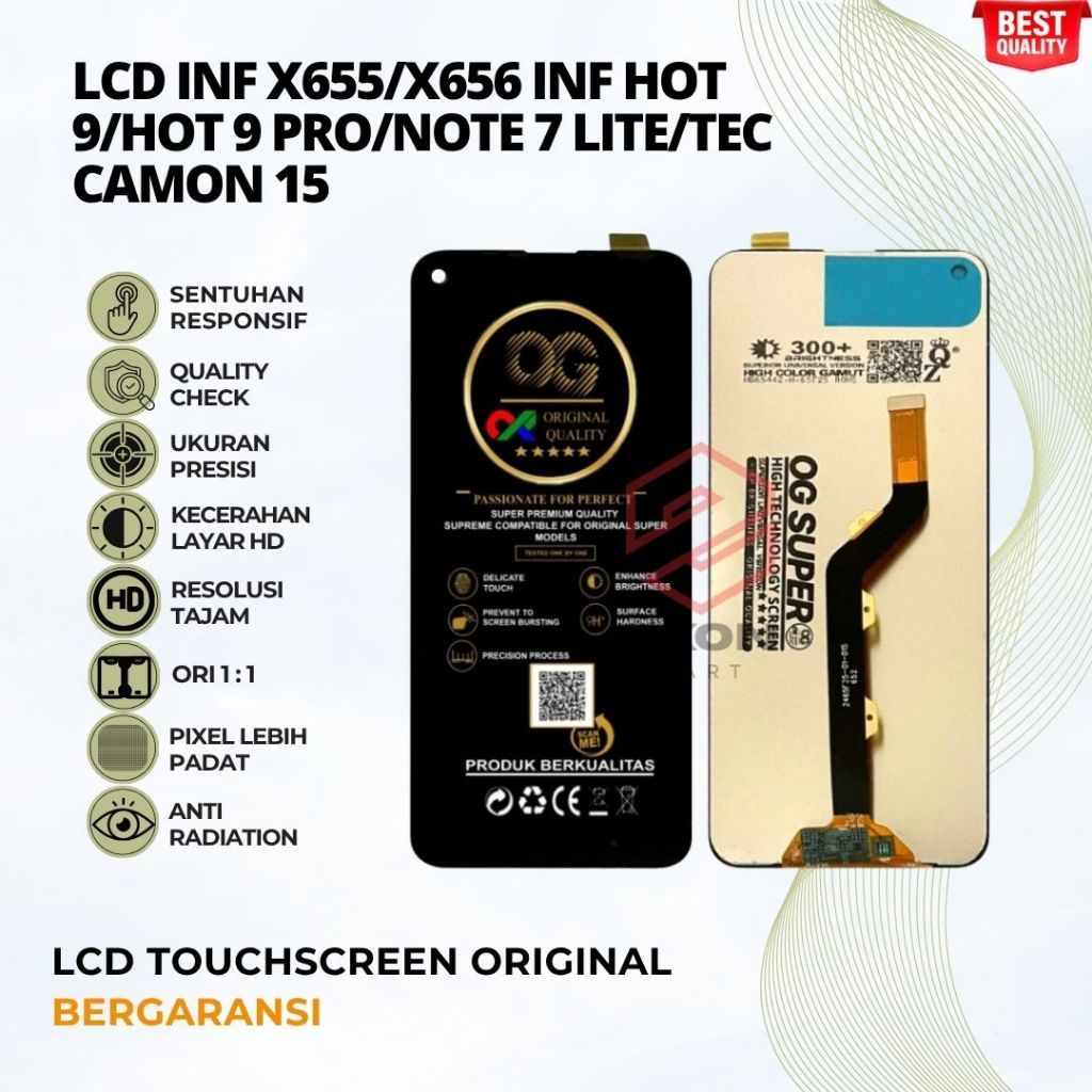 LCD INFINIX HOT 9 / HOT 9 PRO X655 - LCD INFINIX NOTE 7 LITE X656 - LCD TECNO SPARK 5 / 5 PRO