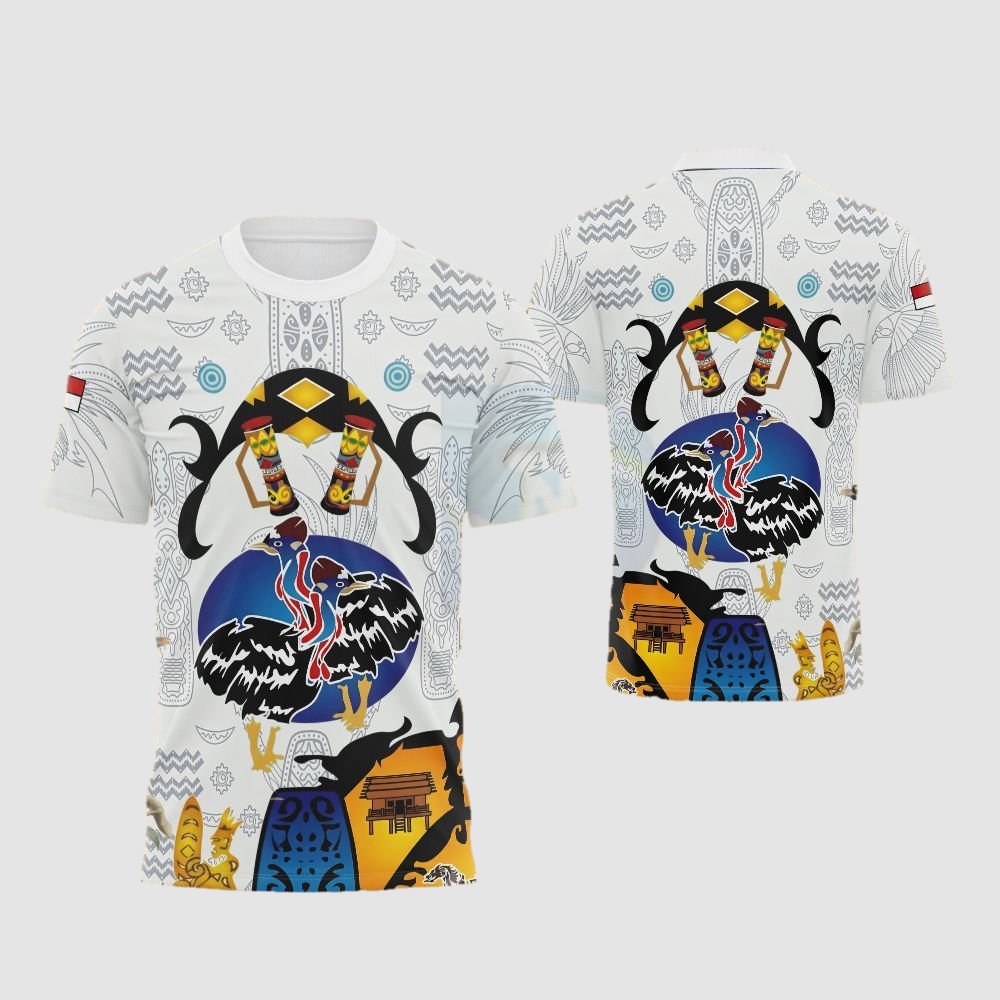 Kaos Batik Papua Pria | Baju Etnik Motif Papua | Kaos Batik Nusantara Pria
