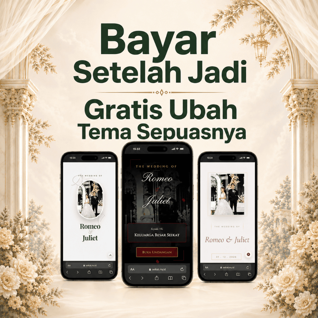 Undangan Pernikahan Digital Website Premium | Web Wedding Invitation | Free Revisi & Murah