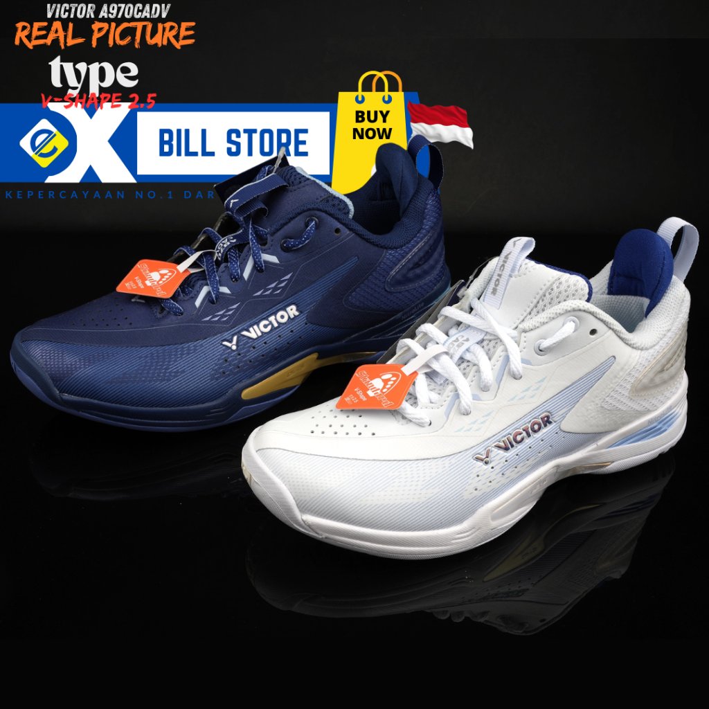 [Exbill] Sepatu VICTOR A970cADV Sepatu Badminton Ringan dengan double Carbon Fiber Stabilizer Origin