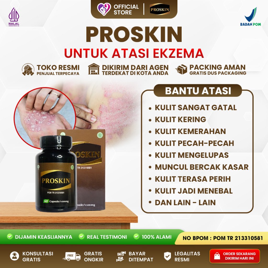 Proskin Obat Herbal 100% Original BPOM Halal MUI - Obat Ekzema Kurap Kudis Herpes Psoriasis