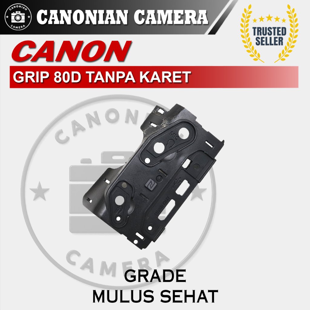 Grip Kiri Canon 80D Tanpa Karet Second