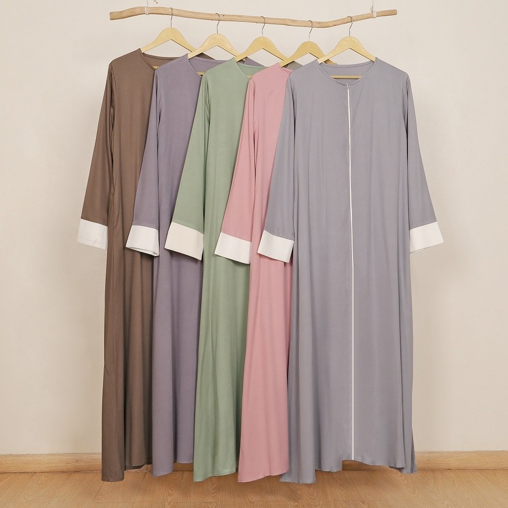 Le Khari Gamis Busui Abaya Zahrani Katun Rayon Twill Size S - XL