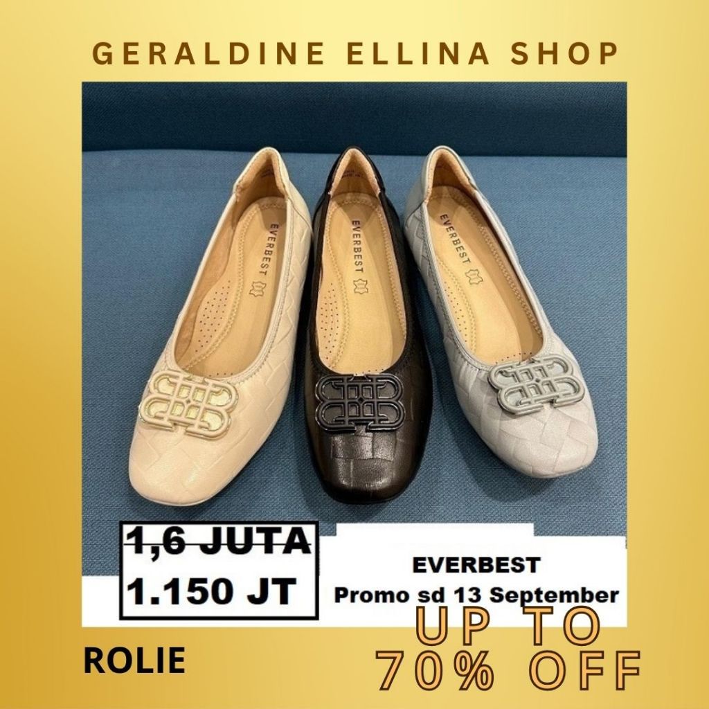 Sepatu flat everbest Wanita perempuan cewe cewek EVERBEST ORIGINAL 100% SERI ROLIE