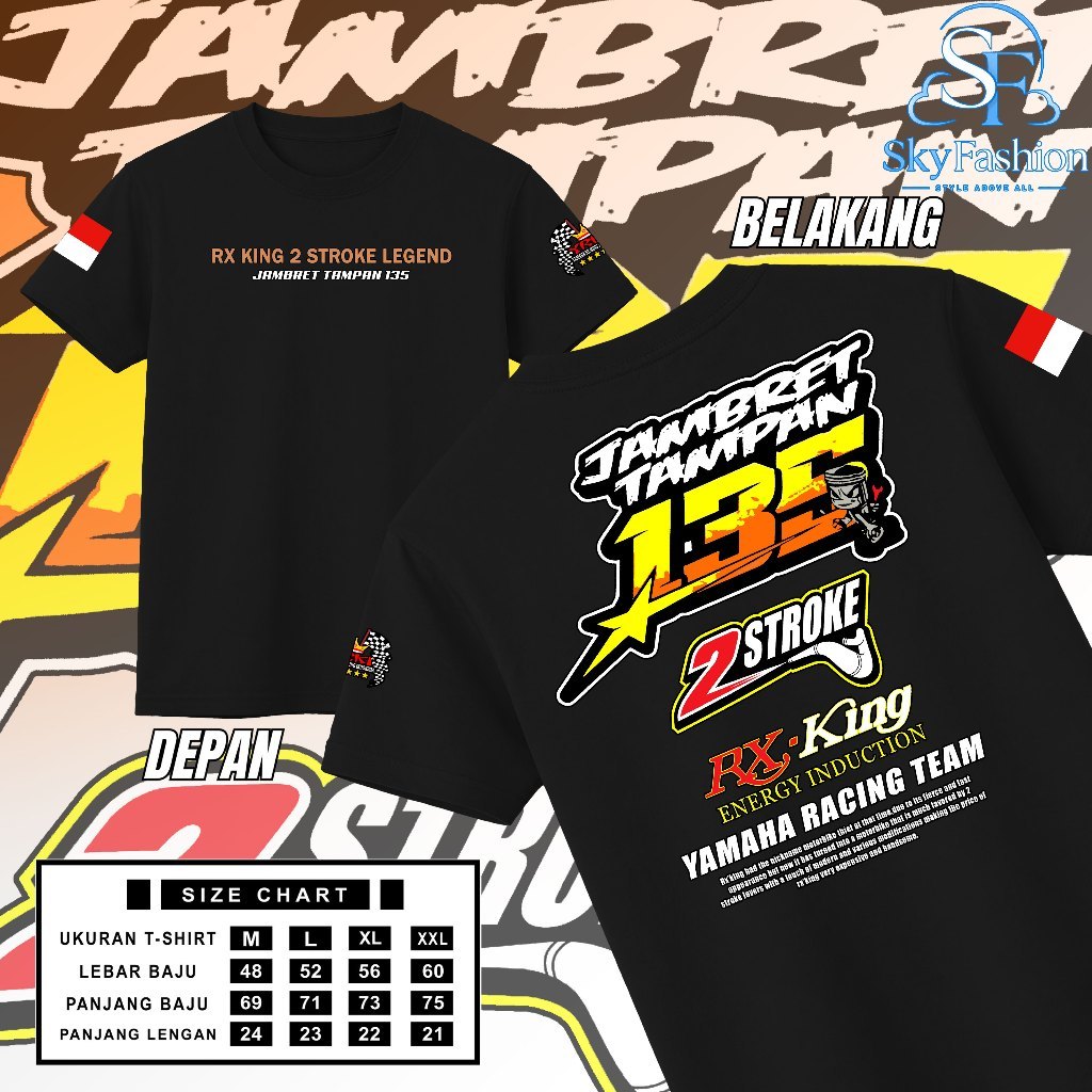 KAOS RX KING TERLARIS JAMBRET TAMPAN | T-SHIRT RXKING 2 STROKE LEGEND JT | Kaos Two Stroke 135cc - K