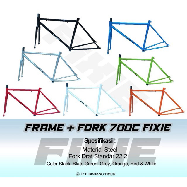 Frame Set Sepeda Fixie United termasuk Garpu Fork Sepeda Balap