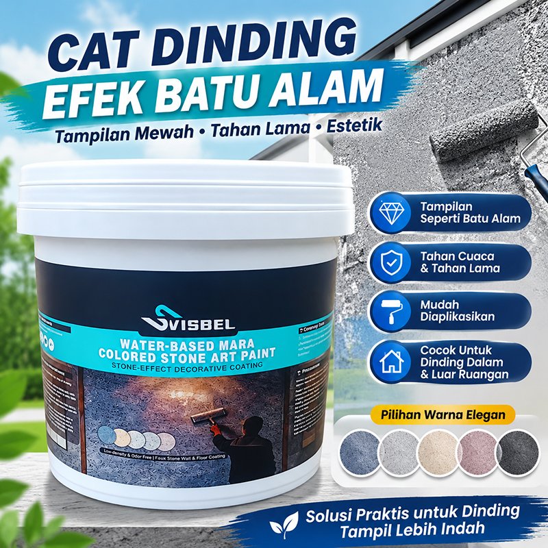 Cat Pasir Tembok Premium Cat Dinding Waterproof Tahan Lama untuk Interior dan Eksterior