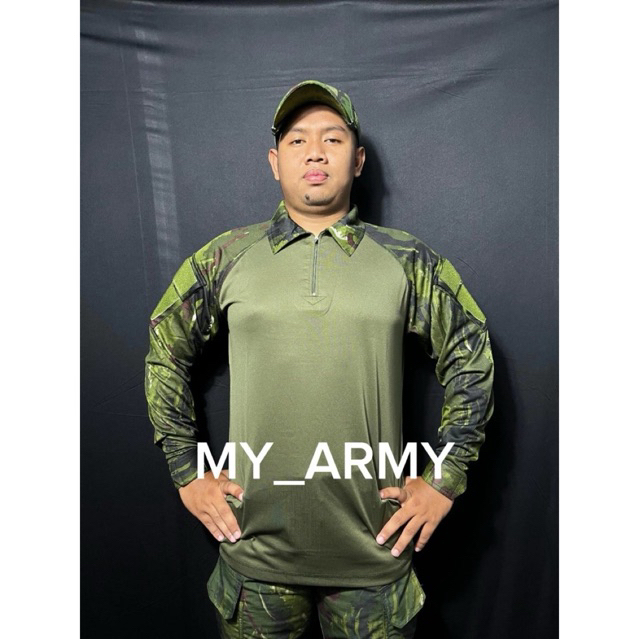 KAOS BDU DRYFIT LORENG HABEMA/KAOS BDU DRYFIT LORENG RAJAWALI/KAOS BDU DRYFIT LORENG HUTAN