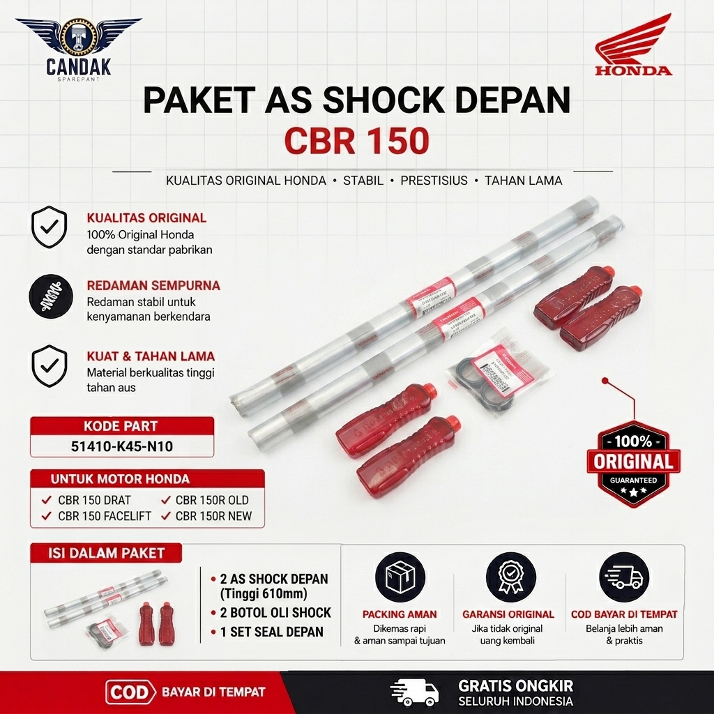 As Shock Depan CBR 150r k45 CBR 150r old original ori