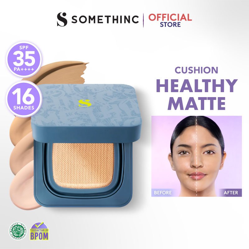 SOMETHINC HOOMAN Breathable Cushion Cover SPF 35 PA++++ - Cushion Dengan Skin Matte Finish Anti Grea