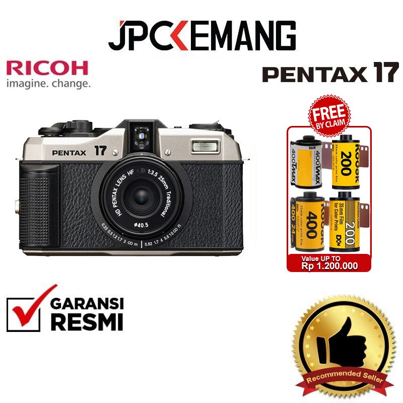 Ricoh PENTAX 17 Compact Film Camera 35mm Half Frame Kamera Film Garansi Resmi