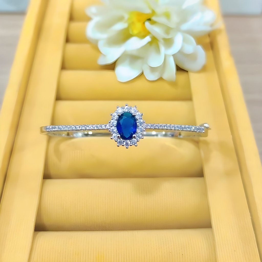 Gelang Wanita Mata Biru Lapis Permata Replika Perhiasan Premium