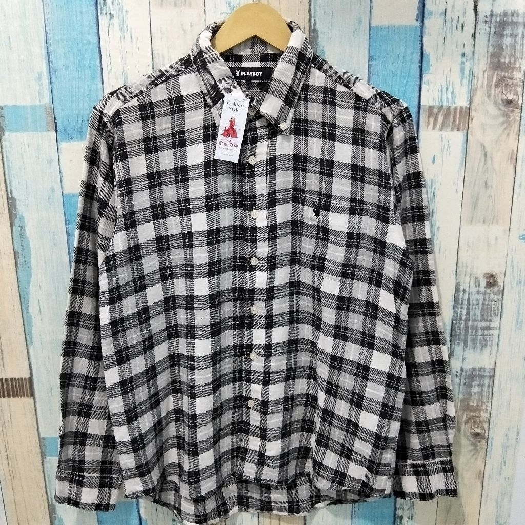 Kemeja Flanel playboy original
