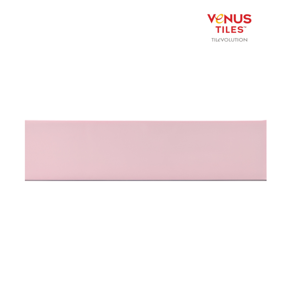Venus Tiles - Takko Irish Series Pink Glossy No Bevel 75x300mm Dinding & Lantai