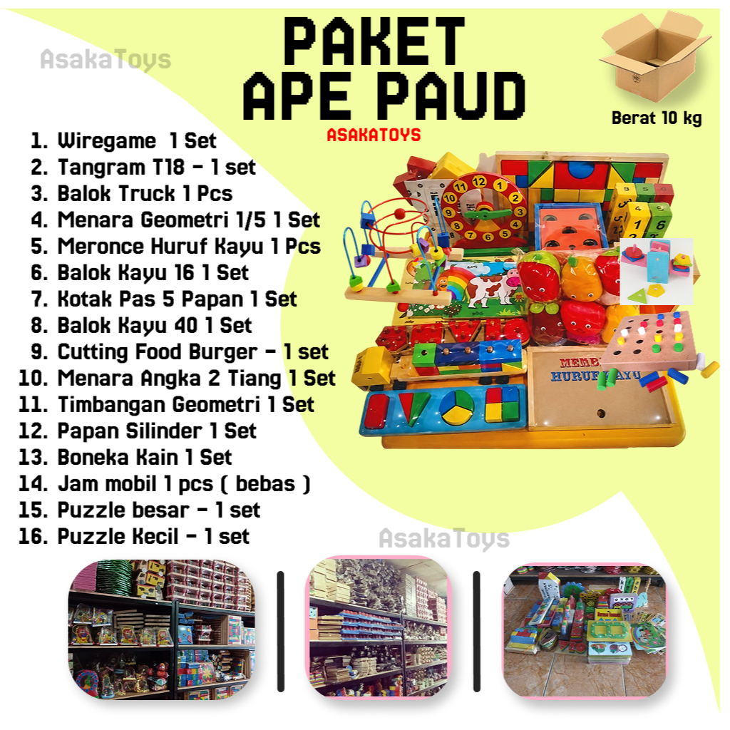 PAKET MURAH ALAT PERAGA EDUKATIF APE PAUD TK TAHUN 2026 / Ape Anak Usia Dini 2026 | MAINAN PAKET ANA