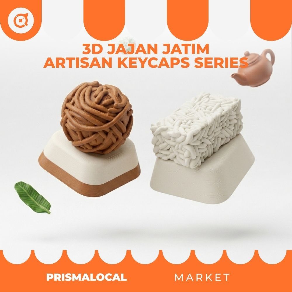 Artisan Keycaps 3D Jajan Jatim Carang Mas Malang Bipang Pasuruan Aksesoris Mechanical Keyboard Unik 